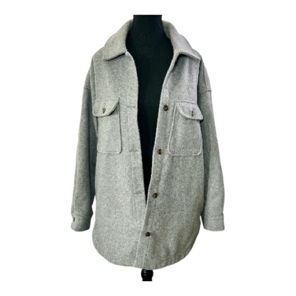 Roxy Women’s Casual Over & Out Fleece Button Down Shirt/Jacket, Size Medium